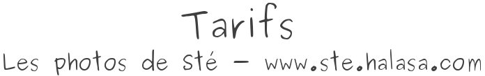 Tarifs